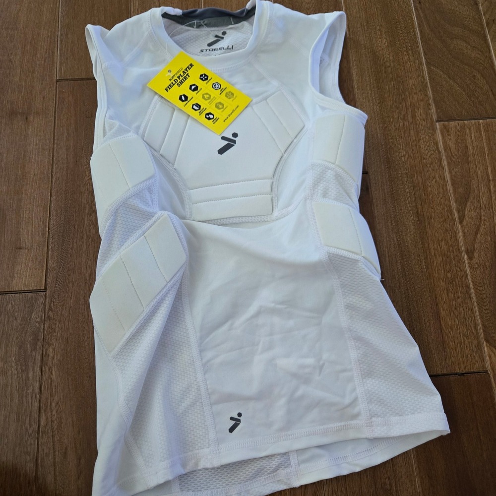 Storelli BodyShield Field Player Shirt Youth Large White Padded Soccer Tank Top